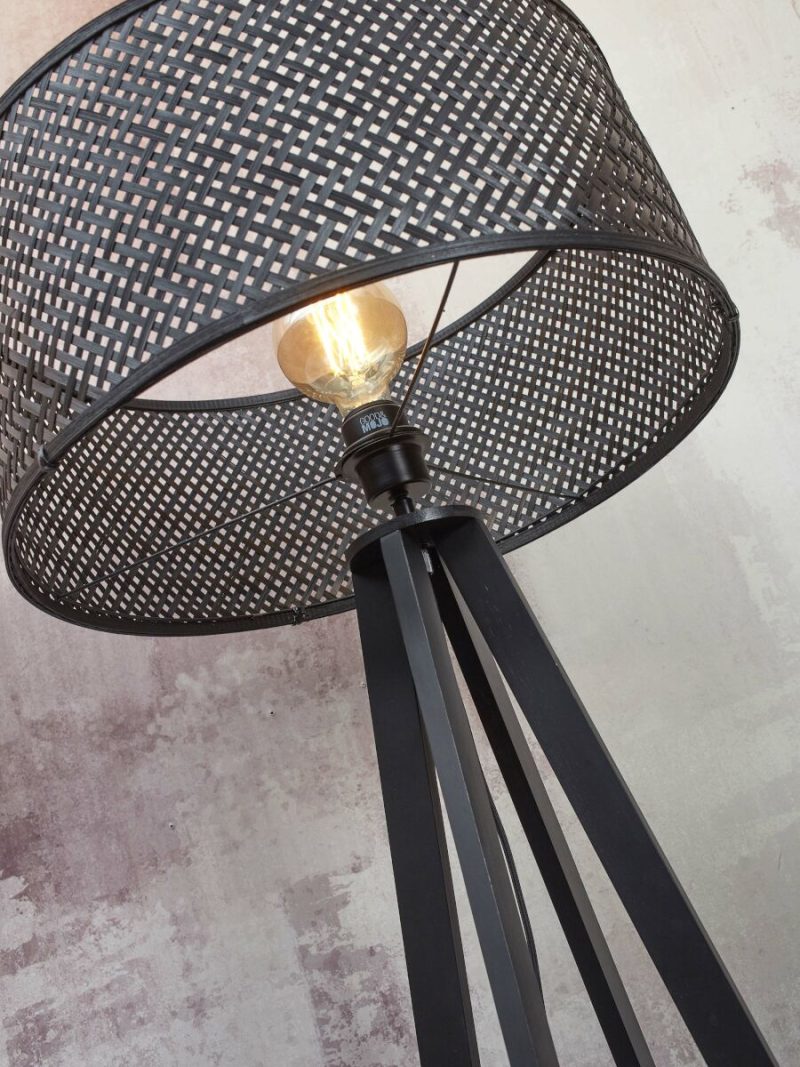 Zwarte bohemian vloerlamp bamboe GOOD&MOJO Java - Afbeelding 7