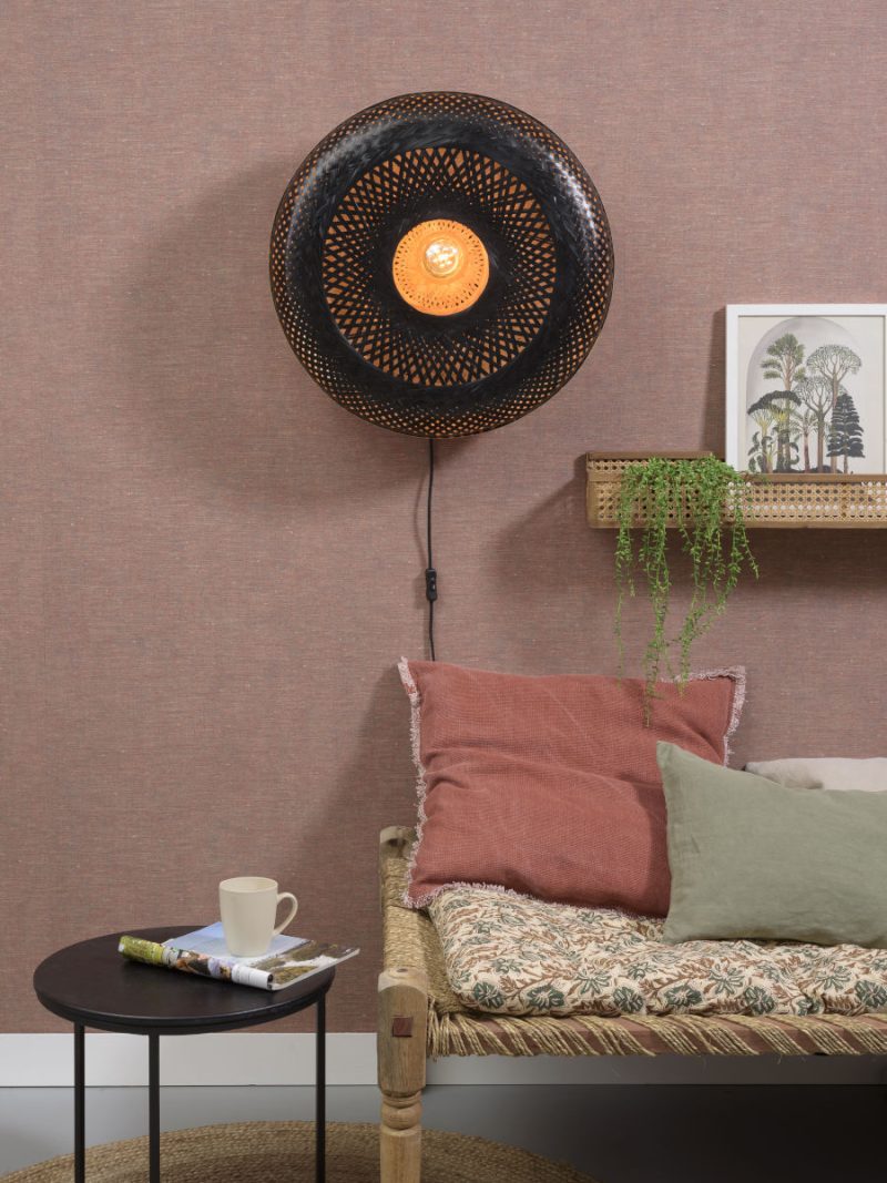 Zwarte bohemian wandlamp rond GOOD&MOJO Palawan - Afbeelding 5