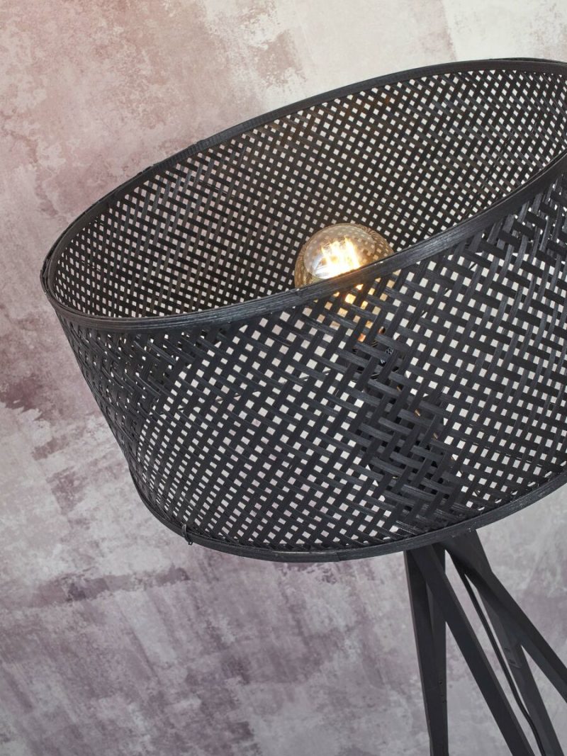 Zwarte bohemien vloerlamp bamboe GOOD&MOJO Java - Afbeelding 3