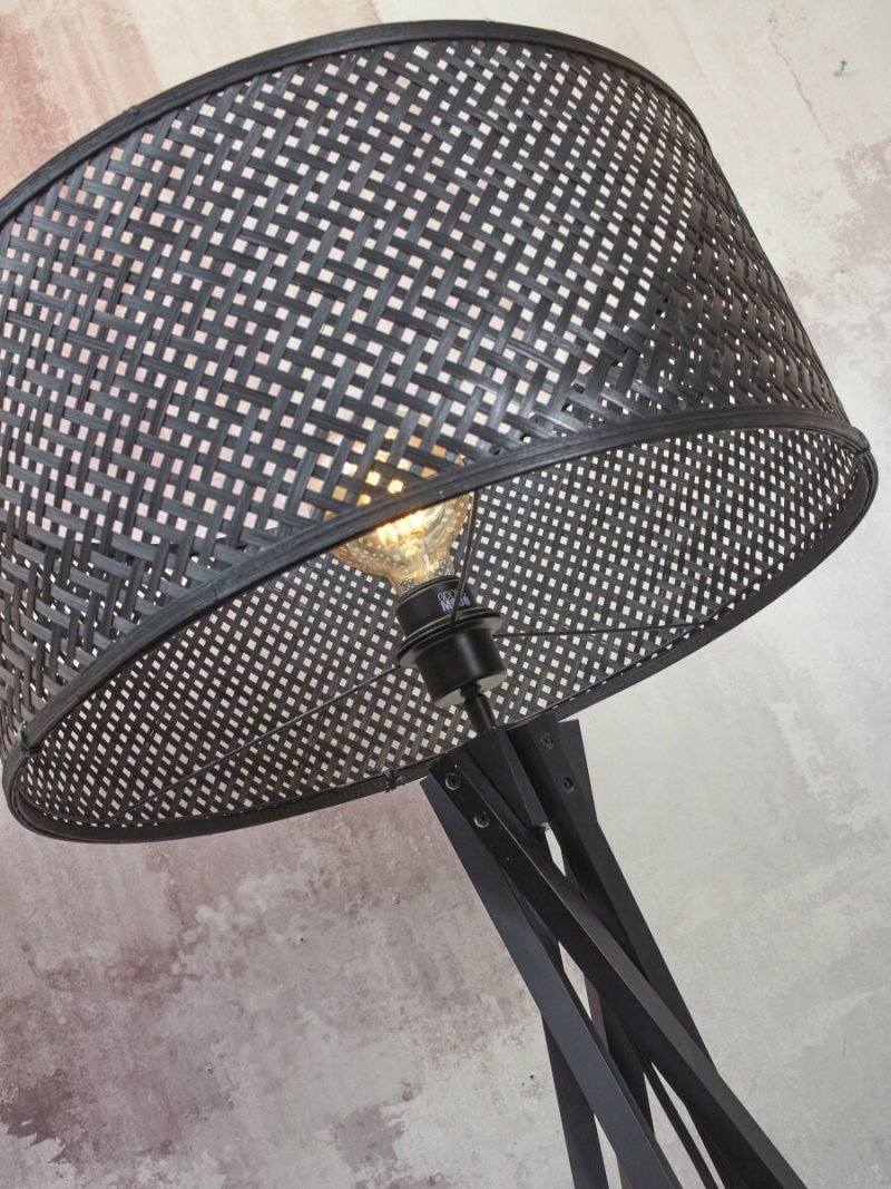 Zwarte bohemien vloerlamp bamboe GOOD&MOJO Java - Afbeelding 8