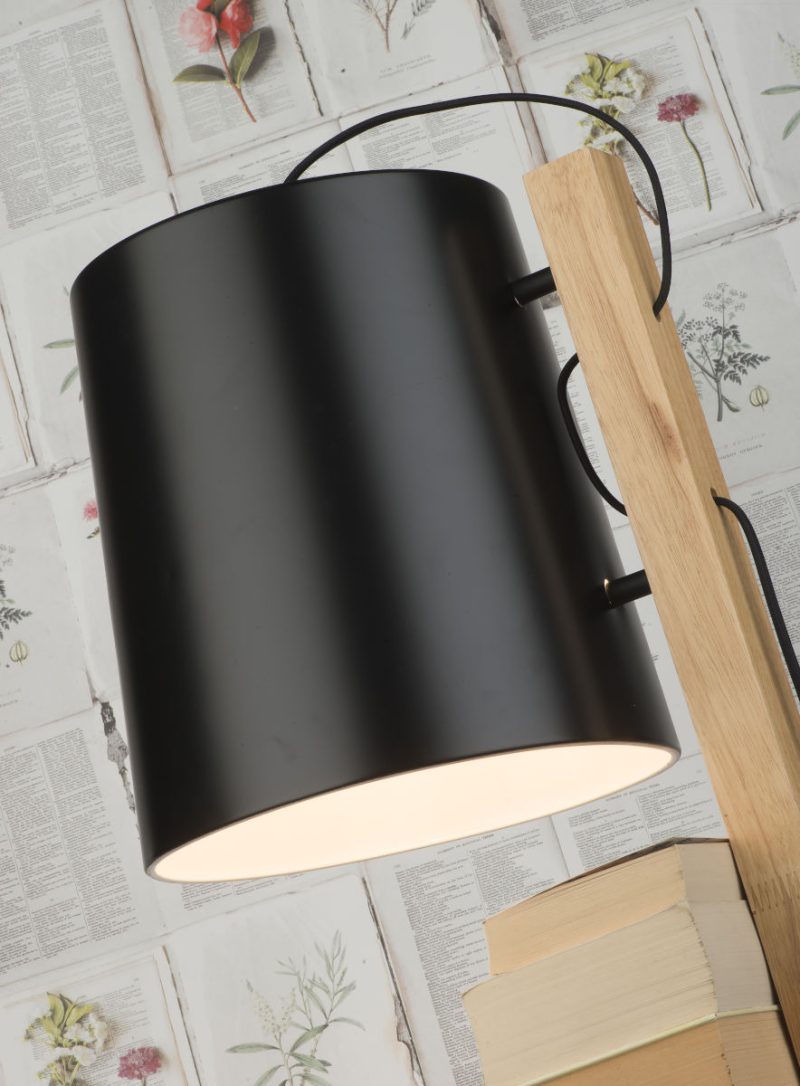 Zwarte houten retro vloerlamp It's About RoMi Cambridge - Afbeelding 4