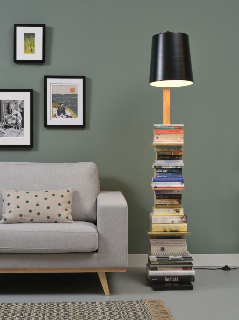Zwarte houten retro vloerlamp It's About RoMi Cambridge - Afbeelding 9