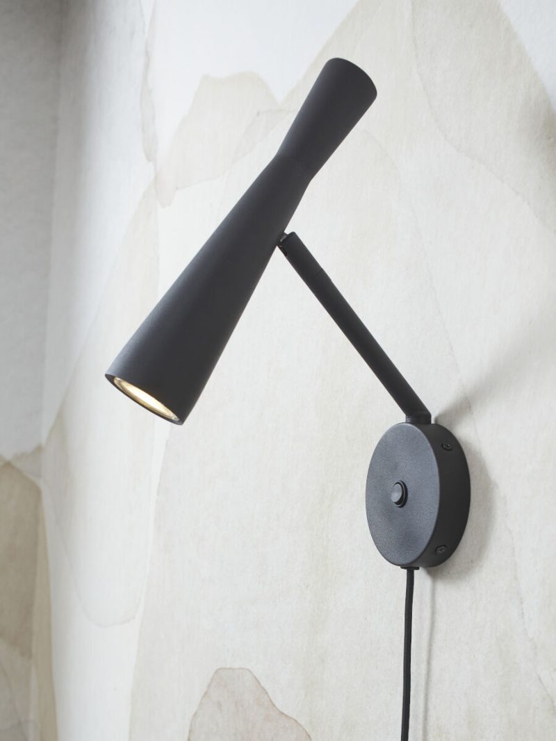 Zwarte metalen retro wandlamp It's About RoMi Bordeaux - Afbeelding 4