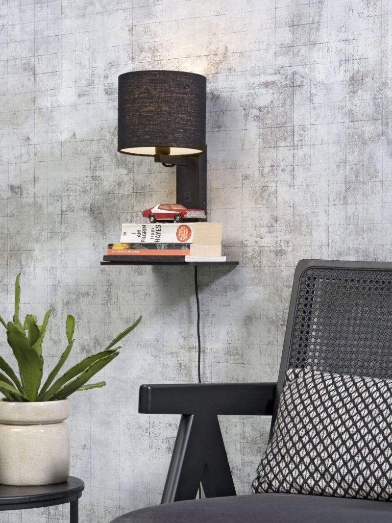 Zwarte plateau wandlamp GOOD&MOJO Andes - Afbeelding 2