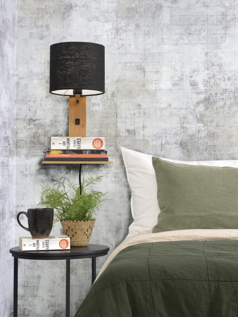 Zwarte plateau wandlamp naturel GOOD&MOJO Andes - Afbeelding 7