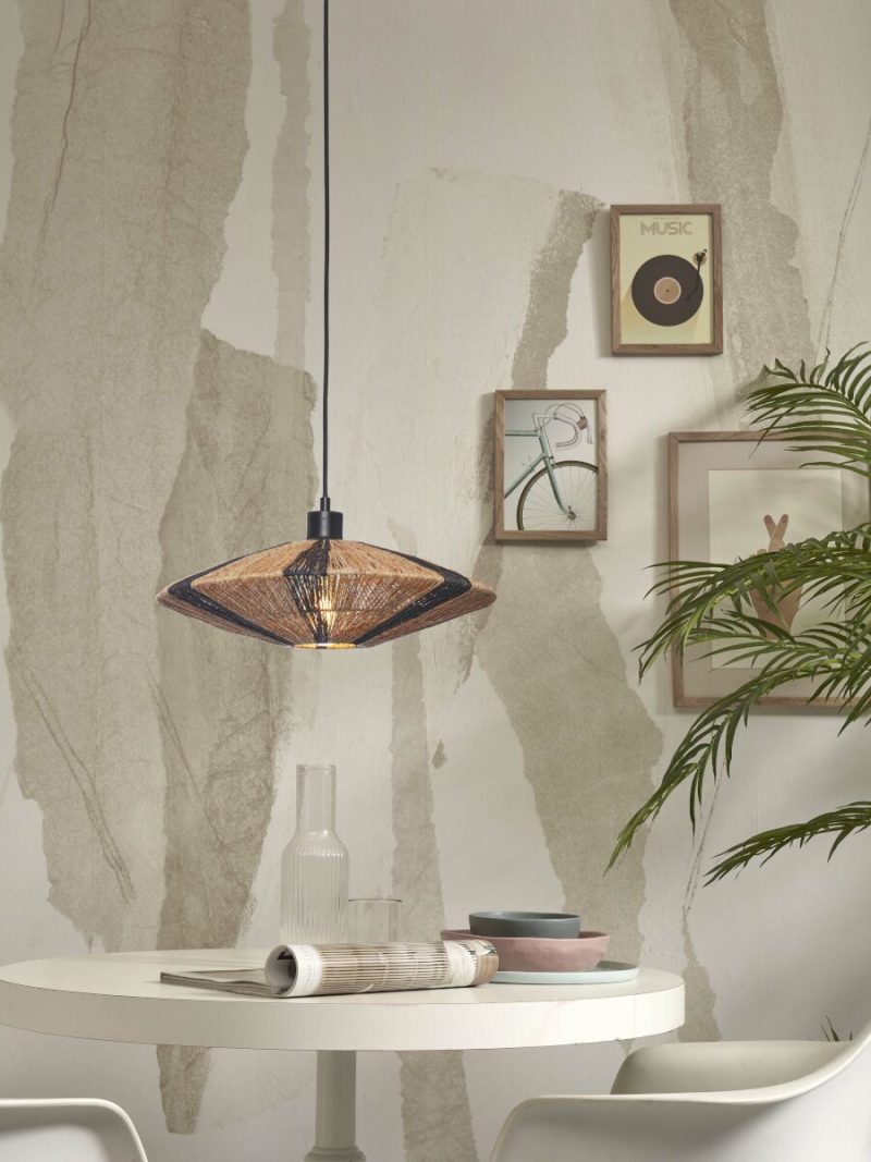 Zwarte rieten naturel zwart hanglamp GOOD&MOJO Iguazu - Afbeelding 10