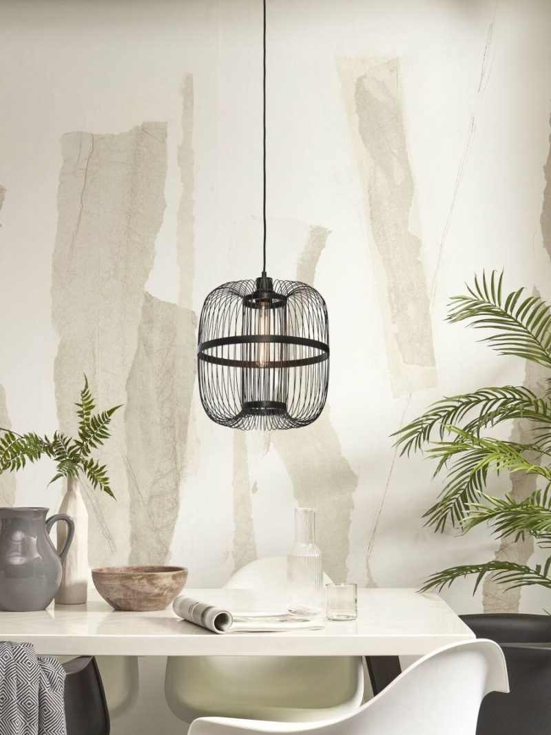 Zwarte ronde oosterse hanglamp GOOD&MOJO Hokkaido - Afbeelding 2