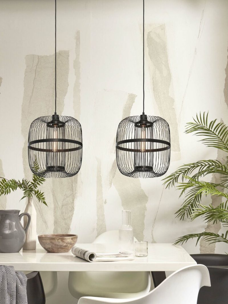 Zwarte ronde oosterse hanglamp GOOD&MOJO Hokkaido - Afbeelding 5