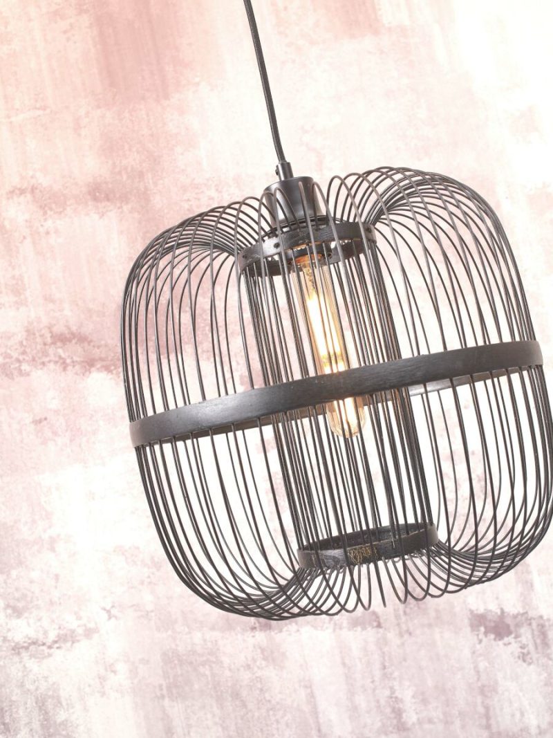Zwarte ronde oosterse hanglamp GOOD&MOJO Hokkaido - Afbeelding 7