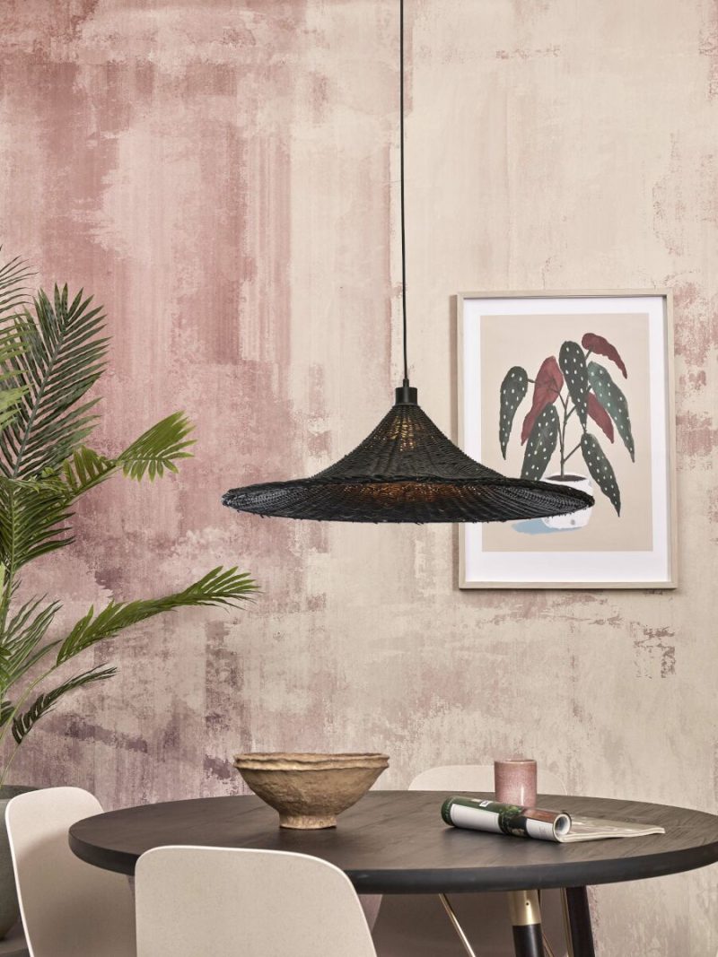 Zwarte rotan hanglamp boheems GOOD&MOJO Borabora - Afbeelding 2