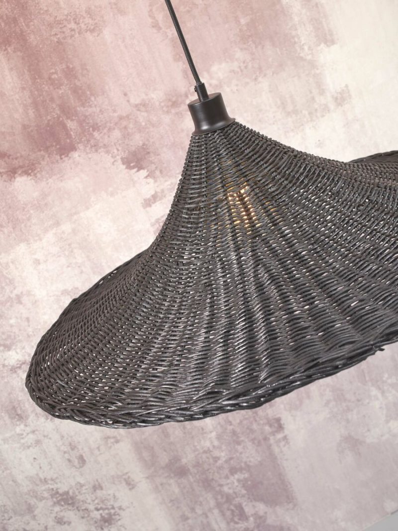 Zwarte rotan hanglamp boheems GOOD&MOJO Borabora - Afbeelding 3