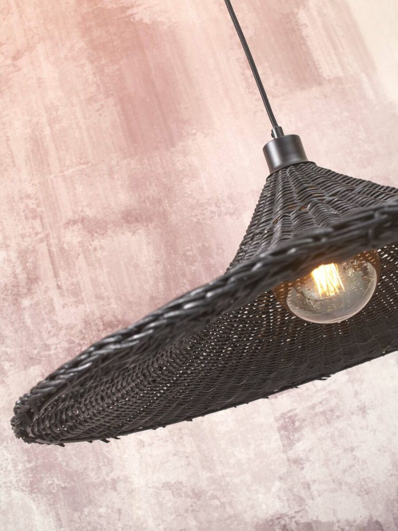 Zwarte rotan hanglamp boheems GOOD&MOJO Borabora - Afbeelding 4