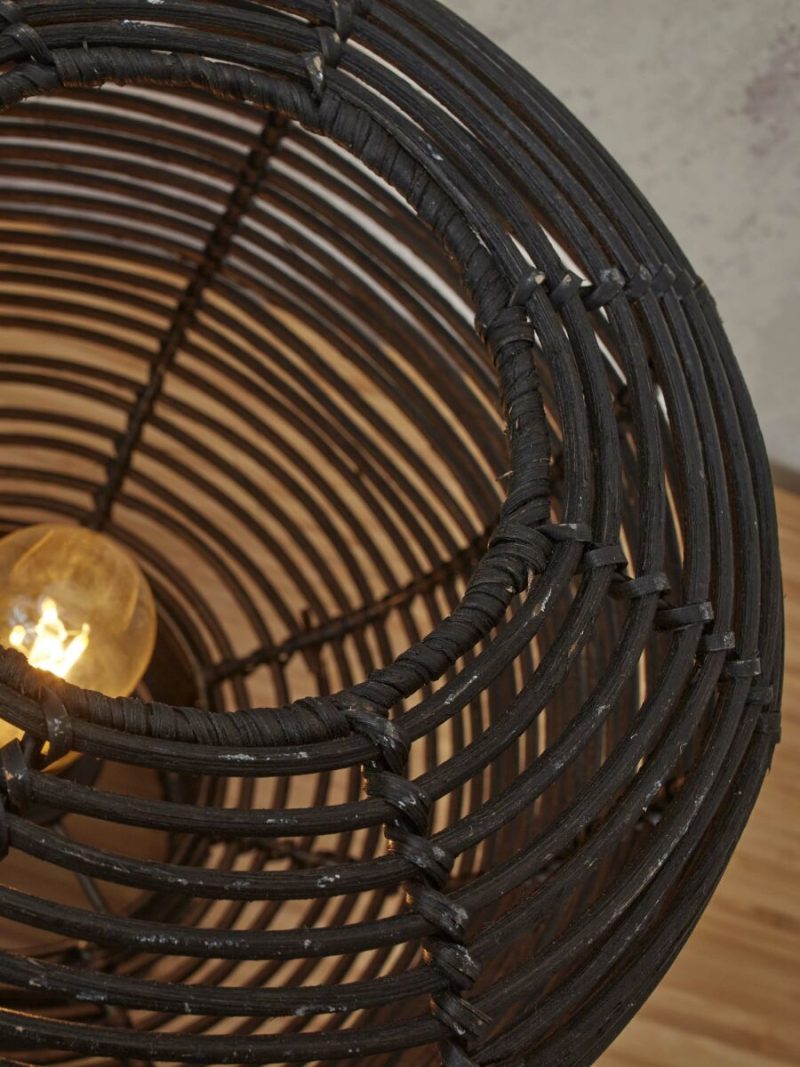 Zwarte rotan tafellamp boheems GOOD&MOJO Tanami - Afbeelding 4