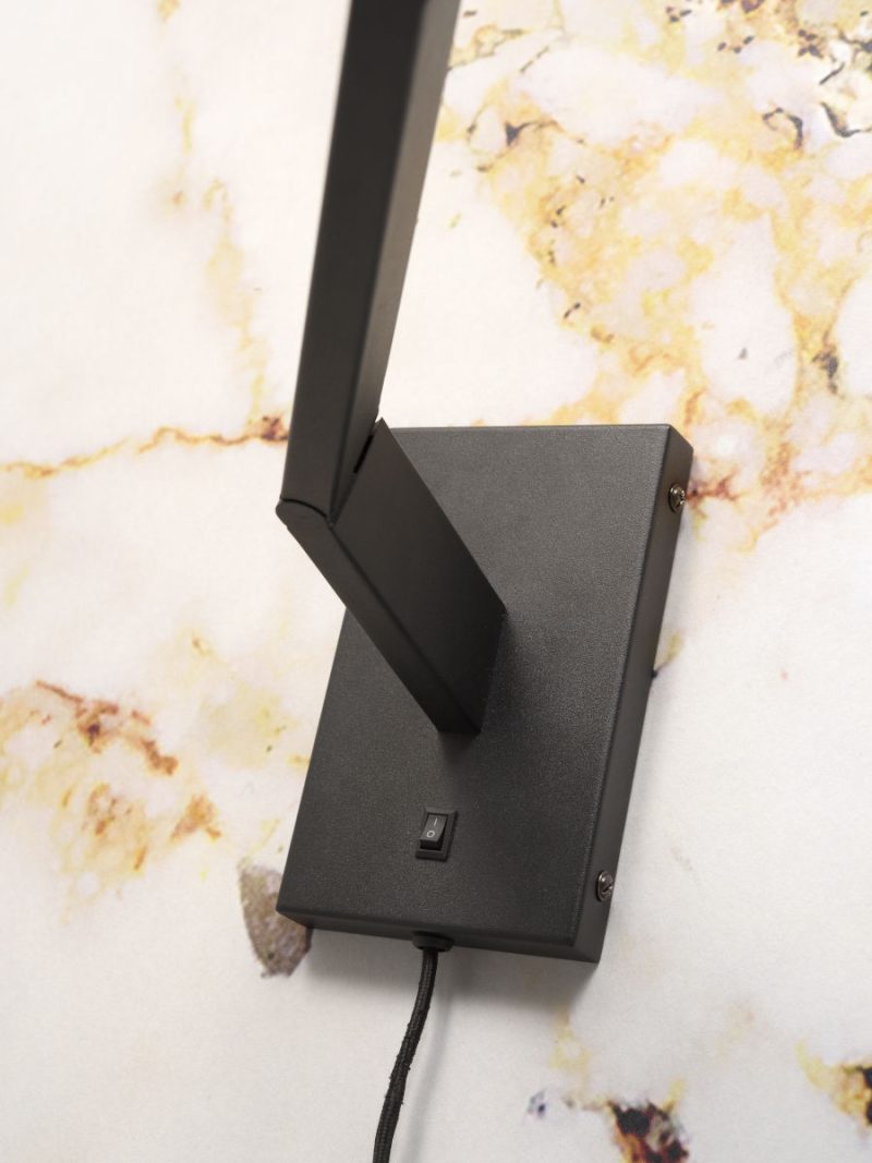 Zwarte verstelbare conische wandlamp It's About RoMi Biarritz - Afbeelding 3