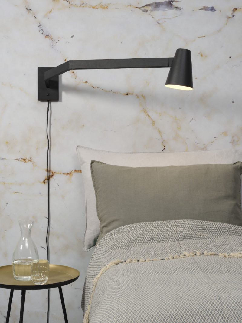 Zwarte verstelbare conische wandlamp It's About RoMi Biarritz - Afbeelding 5