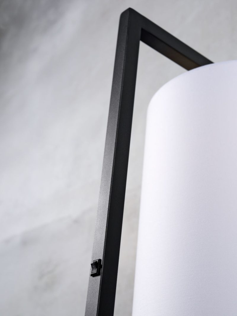 Zwarte vloerlamp cilinderkap metaal/katoen It's About RoMi Boston - Afbeelding 5