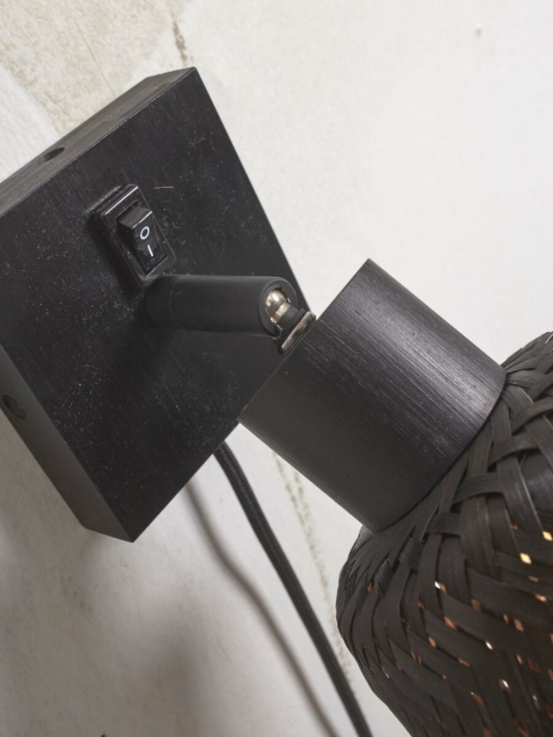 Zwarte wandlamp bohemien bamboe GOOD&MOJO Java - Afbeelding 3