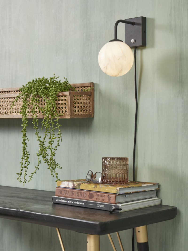 Zwarte wandlamp dessinbol gebogen It's About RoMi Carrara - Afbeelding 8