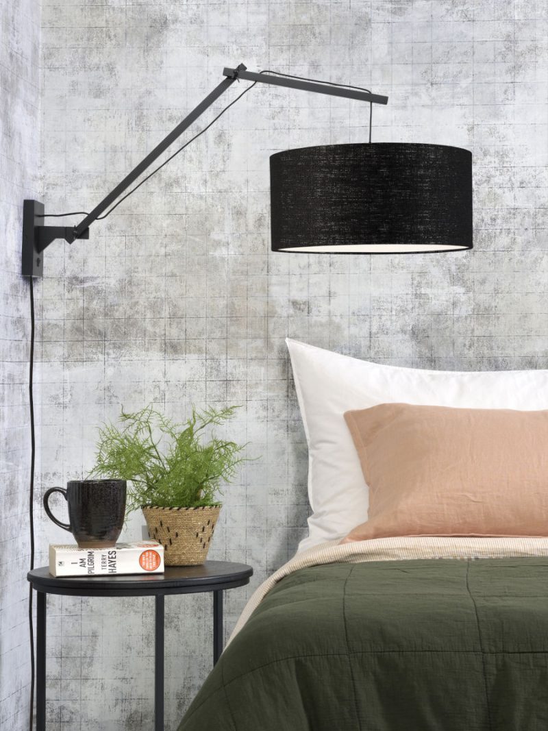 Zwarte wandlamp dubbelgewricht breed GOOD&MOJO Andes - Afbeelding 2