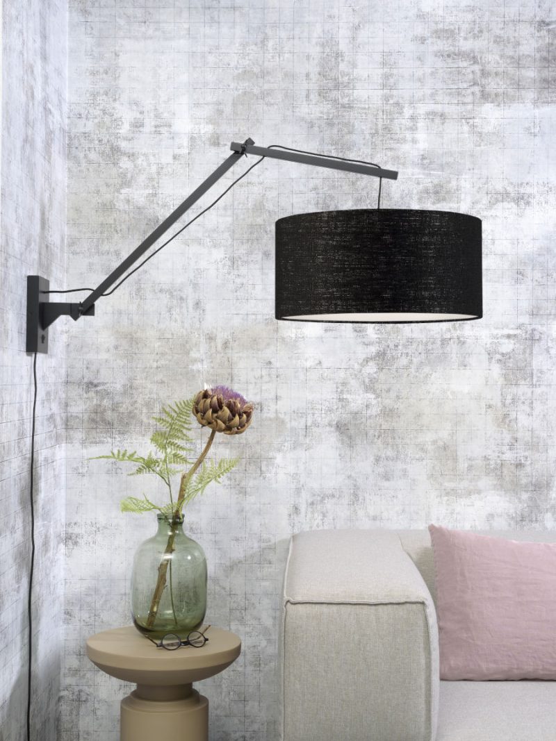 Zwarte wandlamp dubbelgewricht breed GOOD&MOJO Andes - Afbeelding 5