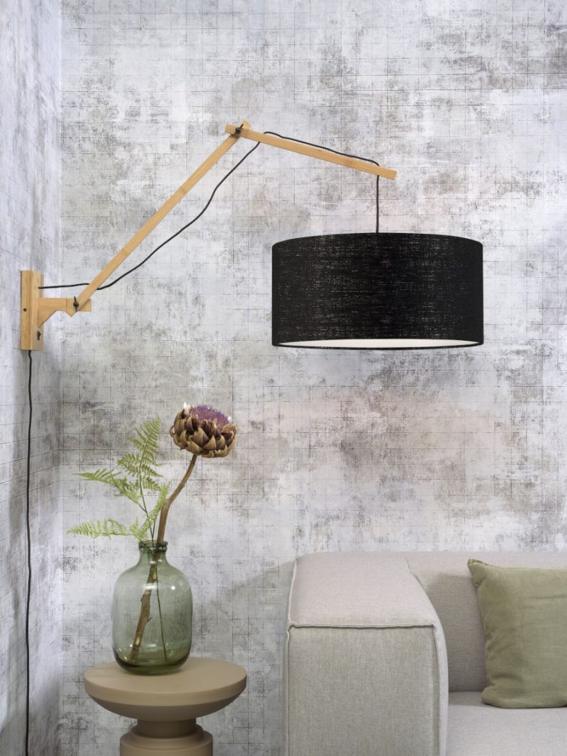 Zwarte wandlamp dubbelgewricht breed GOOD&MOJO Andes - Afbeelding 5