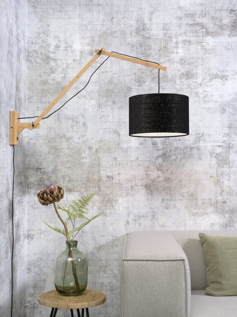Zwarte wandlamp dubbelgewricht naturel GOOD&MOJO Andes - Afbeelding 5