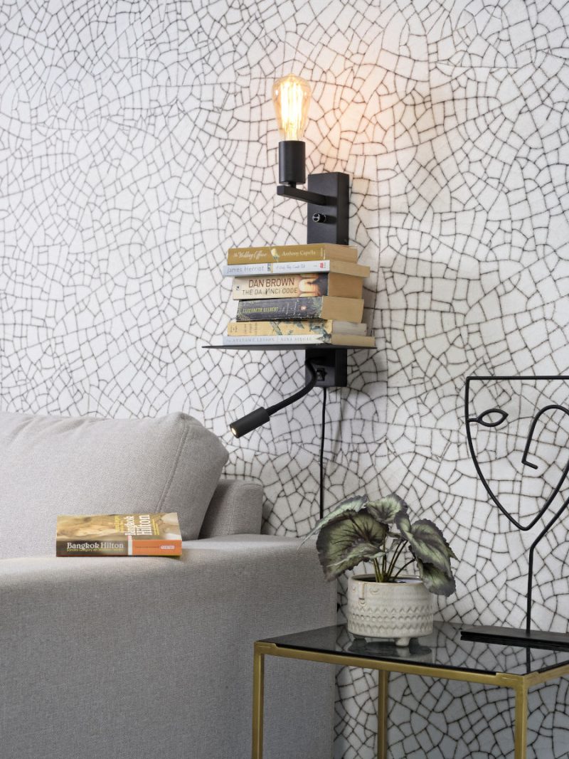 Zwarte wandlamp leeslampje It's About RoMi Florence - Afbeelding 2