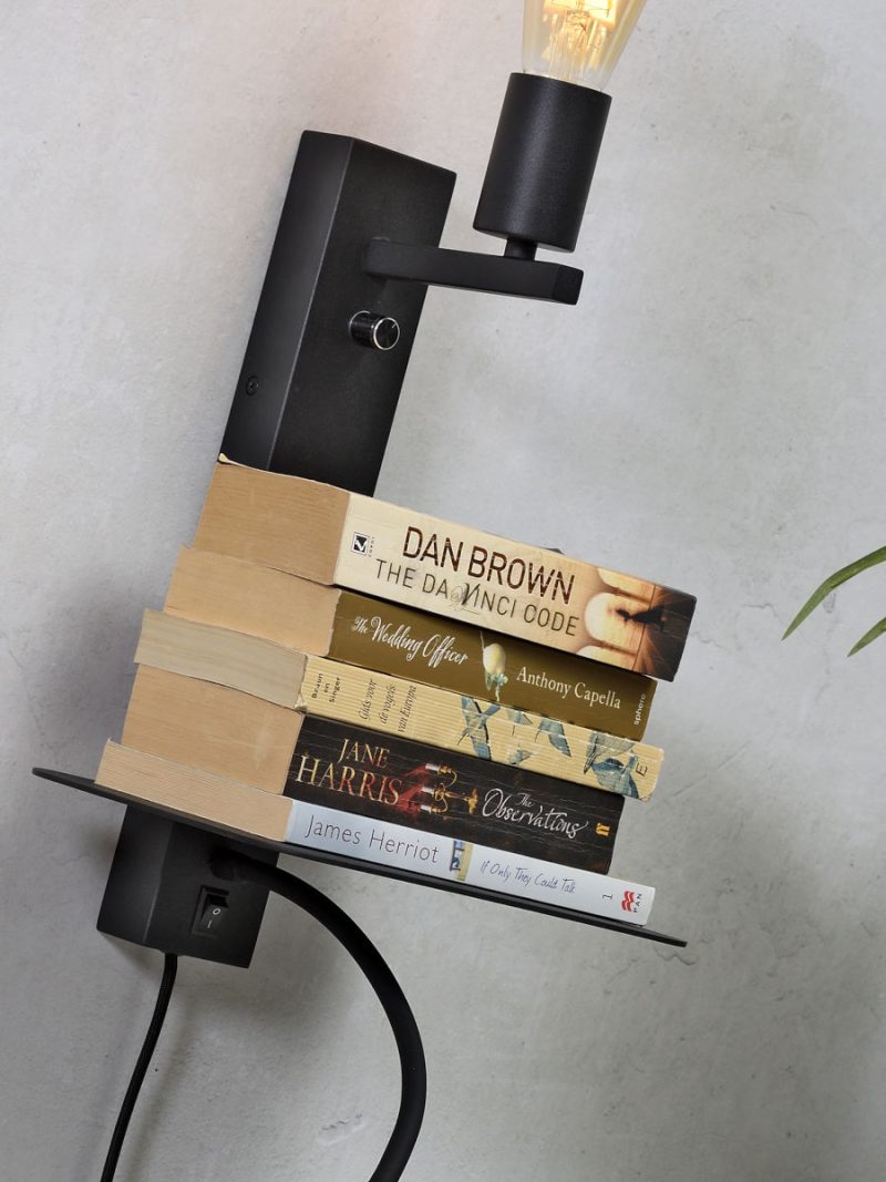 Zwarte wandlamp leeslampje It's About RoMi Florence - Afbeelding 3