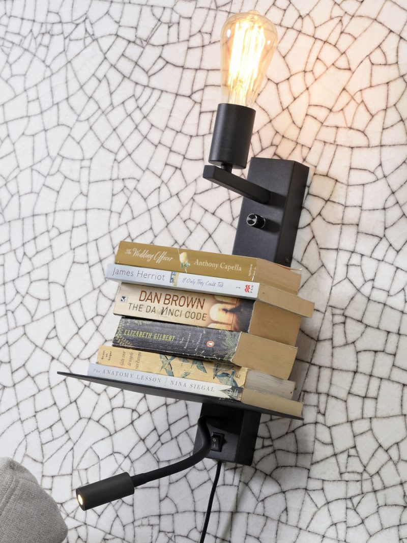Zwarte wandlamp leeslampje It's About RoMi Florence - Afbeelding 4