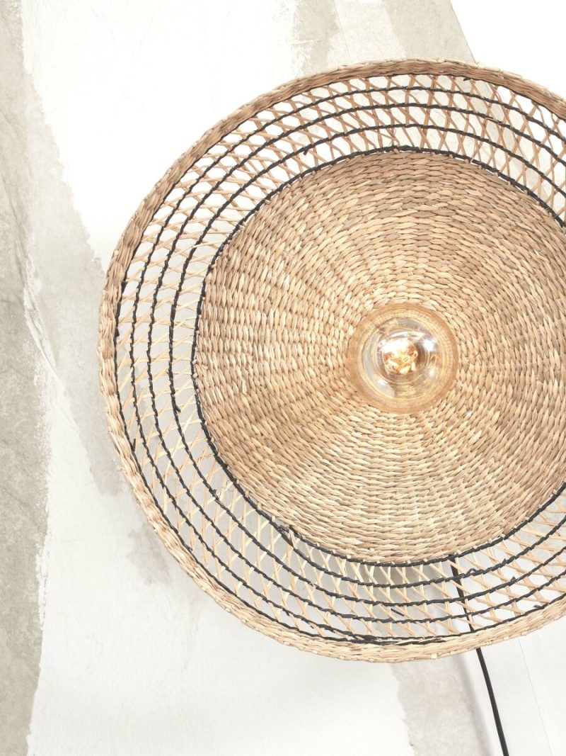 Zwarte wandlamp metaal seagrass bohemian GOOD&MOJO Pantanal - Afbeelding 3