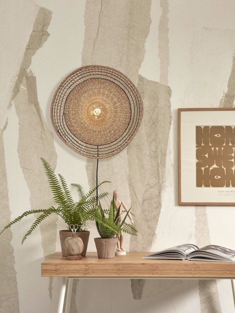 Zwarte wandlamp metaal seagrass bohemian GOOD&MOJO Pantanal - Afbeelding 8