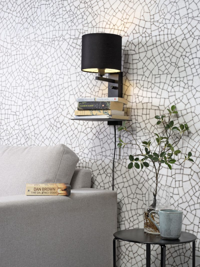 Zwarte wandlamp plateau It's About RoMi Florence - Afbeelding 5