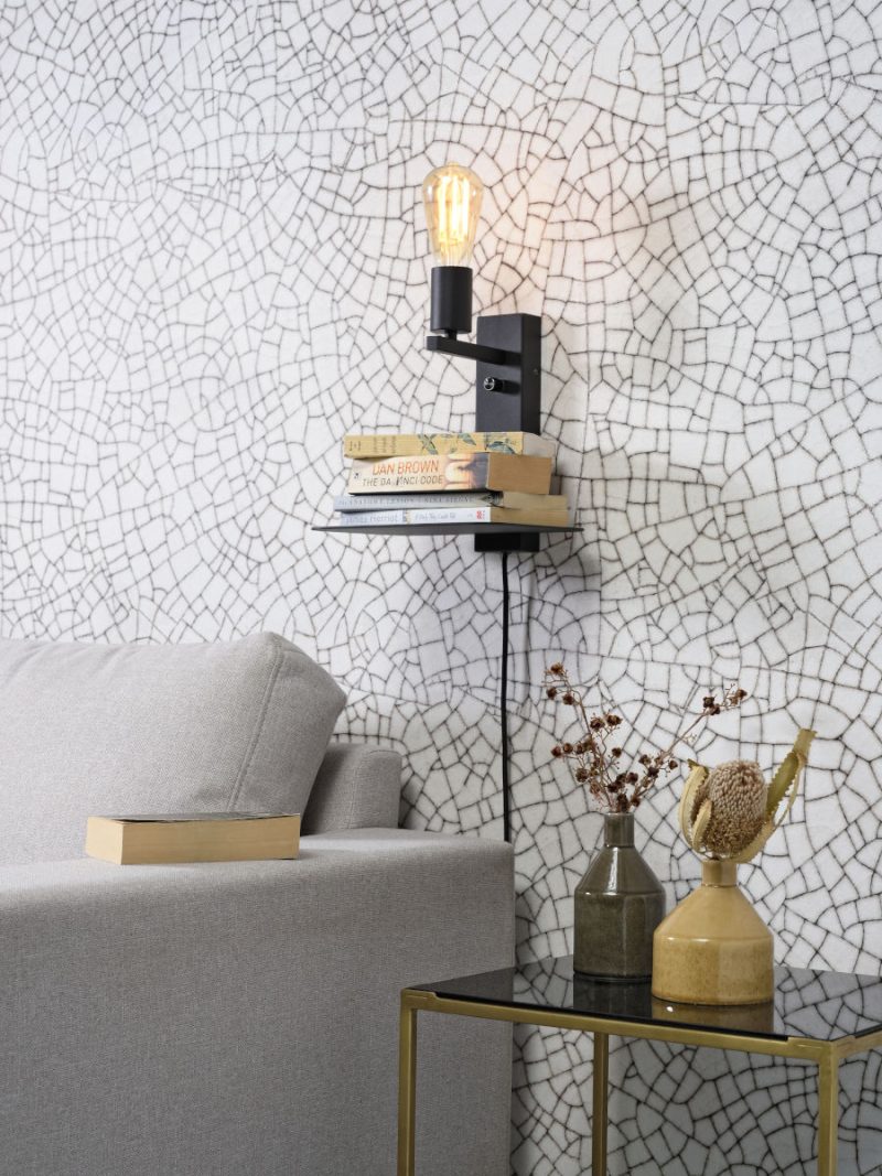 Zwarte wandlamp plateau kaploos It's About RoMi Florence - Afbeelding 2