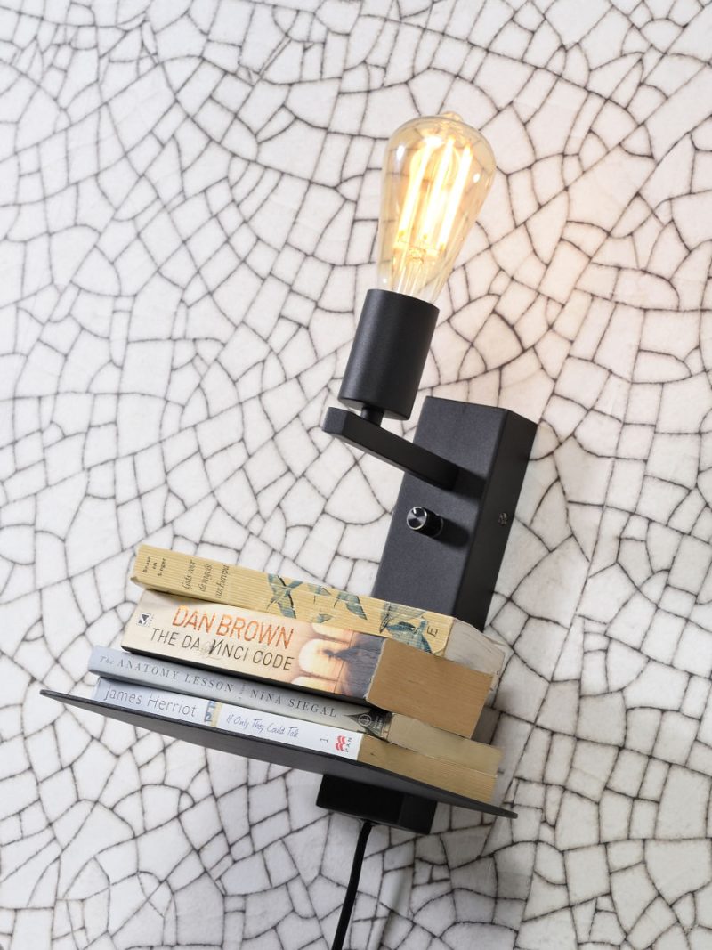 Zwarte wandlamp plateau kaploos It's About RoMi Florence - Afbeelding 4