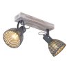 2-lichts-spot-hout/metaal-grijs-globo-hermi-i-54661-2