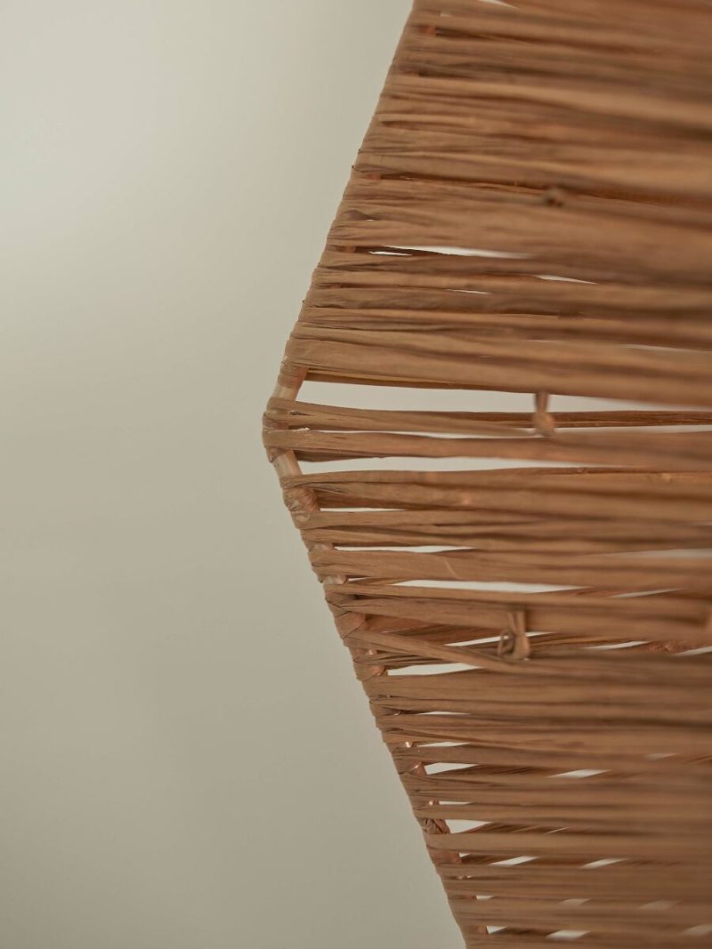 Achthoekige plafondlamp bruin raffia GOOD&MOJO Panama - Afbeelding 6