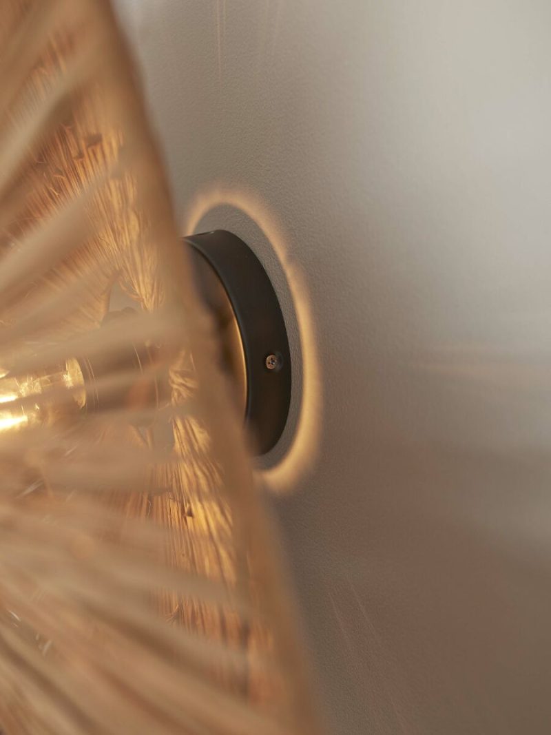 Achthoekige raffia plafondlamp bruin L GOOD&MOJO Panama - Afbeelding 7