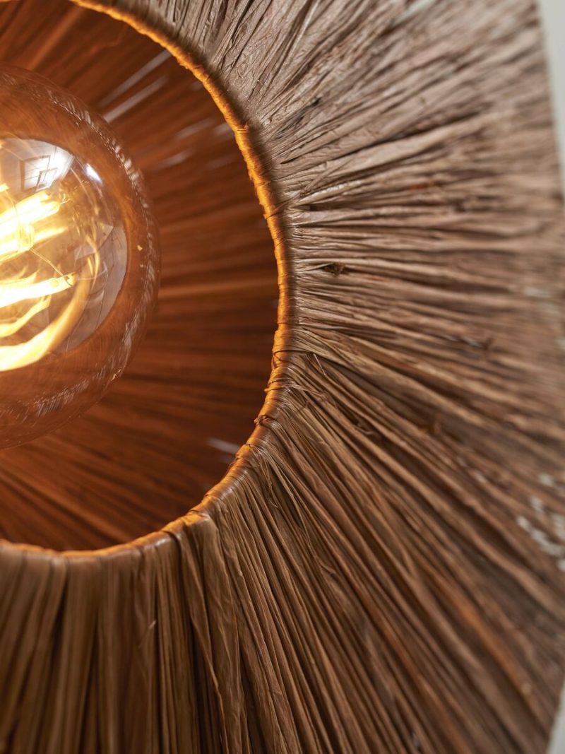 Achthoekige wandlamp bruin raffia L GOOD&MOJO Panama - Afbeelding 8