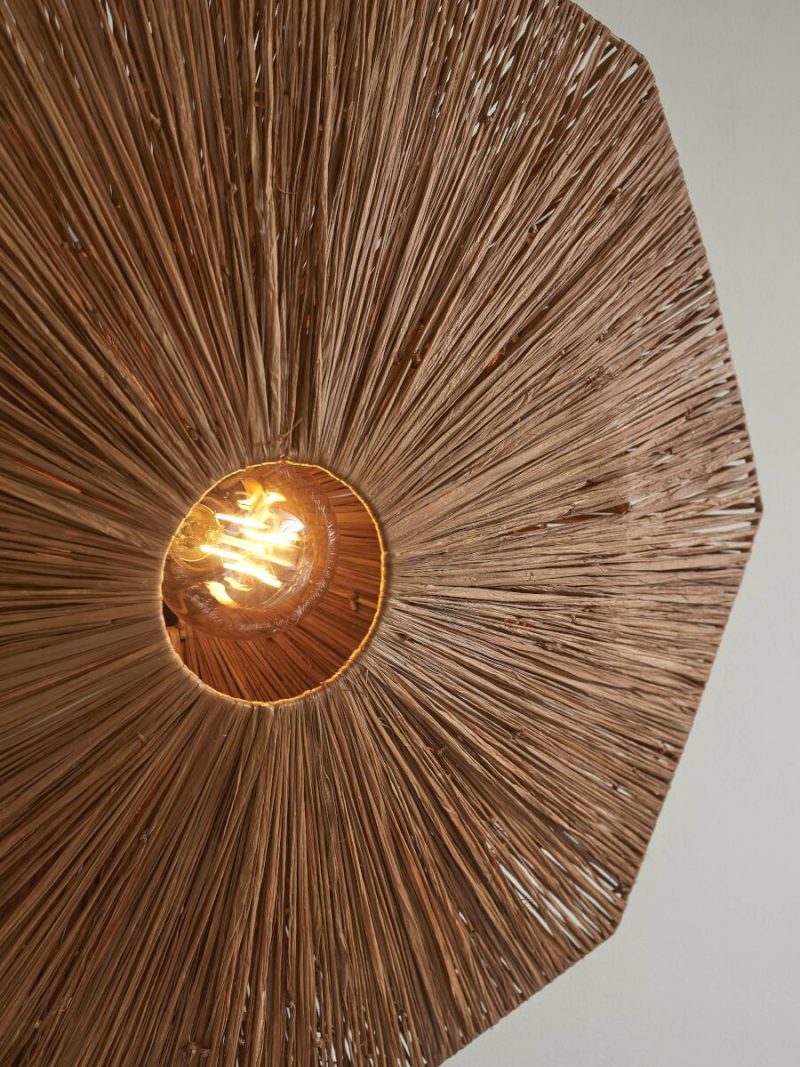 Achthoekige wandlamp bruin raffia L GOOD&MOJO Panama - Afbeelding 9