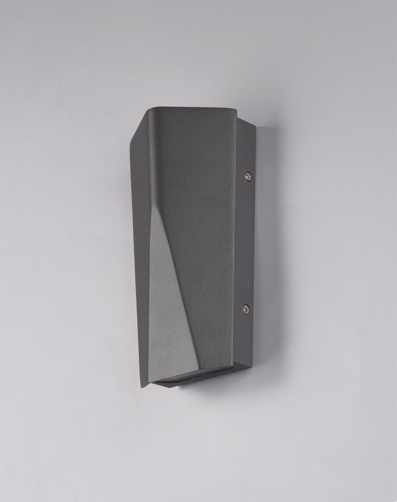 Aluminium antracieten moderne wandlamp Tay - Afbeelding 2