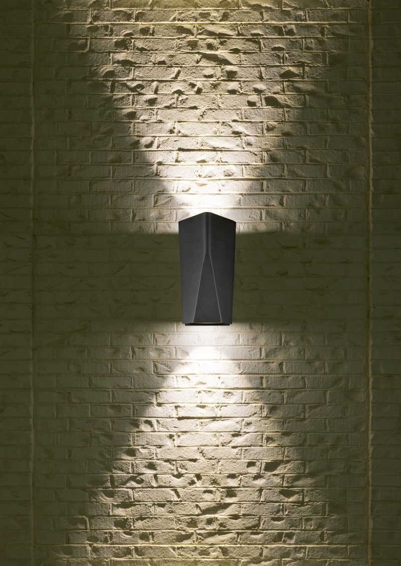 Aluminium antracieten moderne wandlamp Tay - Afbeelding 4