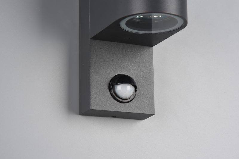 Aluminium moderne wandlamp antraciet Roya - Afbeelding 2