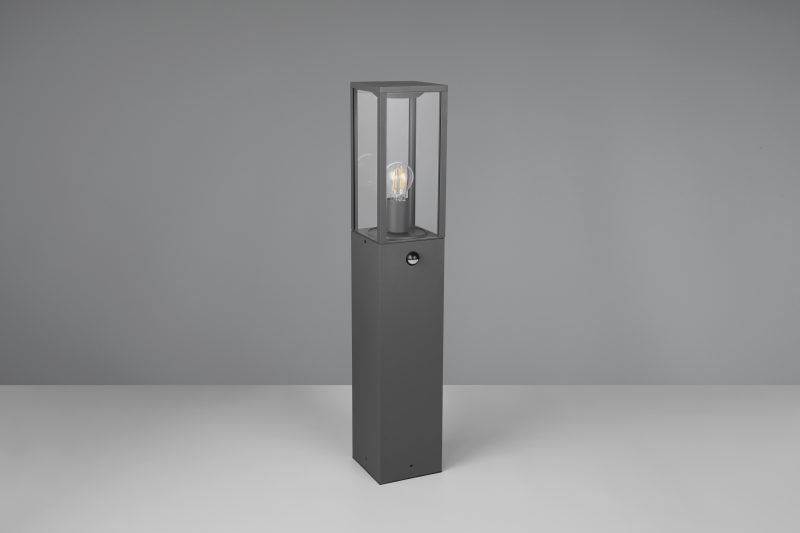 Antracietkleurige vloerlamp hoge vitrinekast Garonne - Afbeelding 2