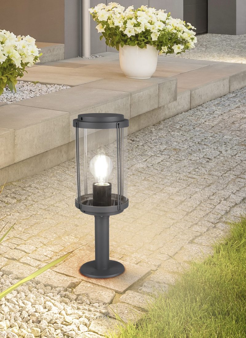 Antracietkleurige vloerlamp lage lantaarn Tanaro - Afbeelding 2