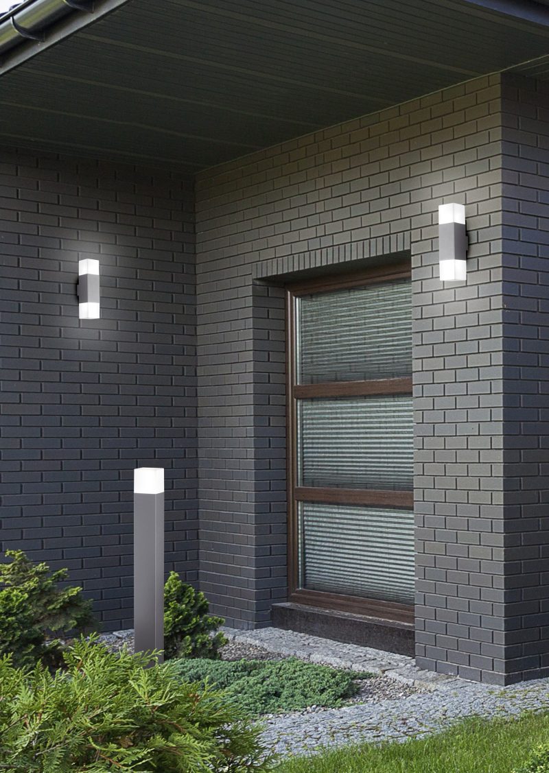 Antracietkleurige vloerlamp strandpaal vierkant Hudson - Afbeelding 2