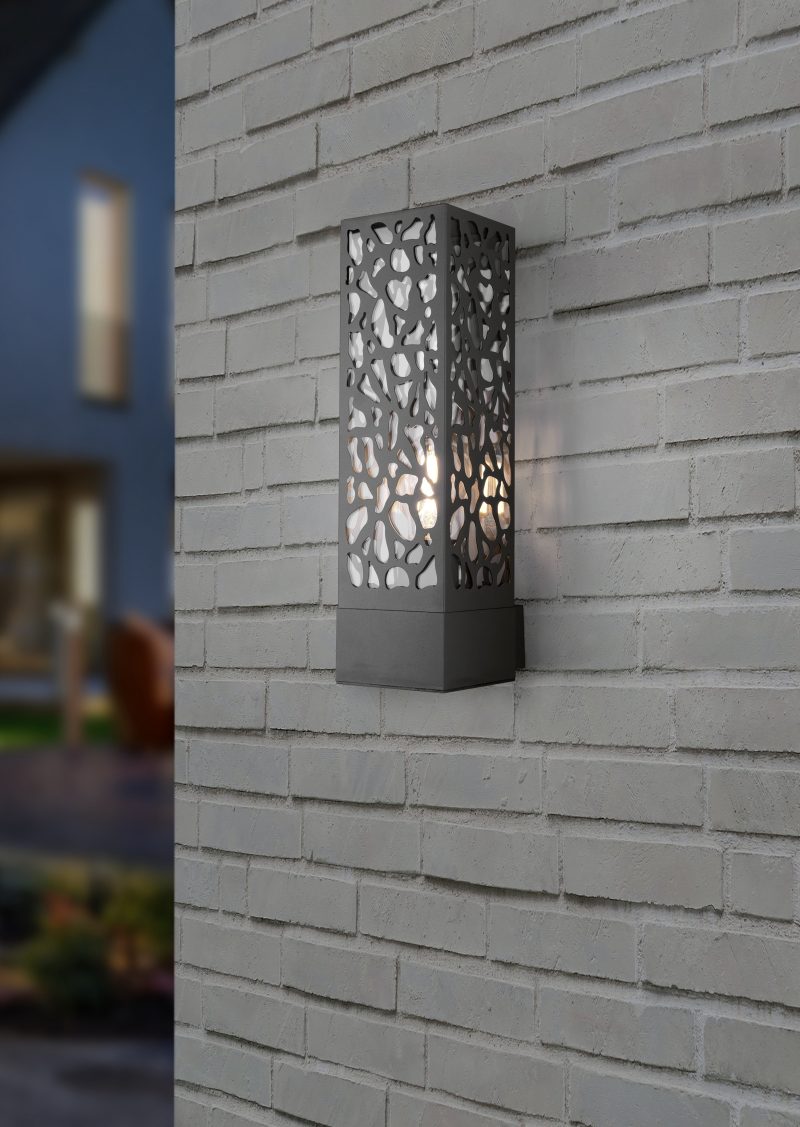 Antracietkleurige wandlamp metalen netwerk Cooper - Afbeelding 2