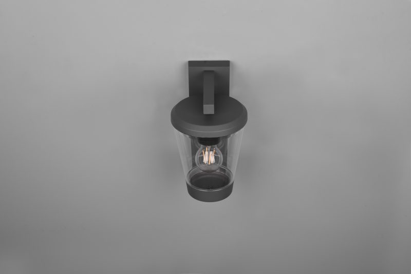 Antracietkleurige wandlamp trechtervorm hangend Cavado - Afbeelding 5
