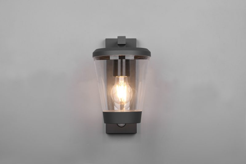 Antracietkleurige wandlamp trechtervorm sensor Cavado - Afbeelding 3