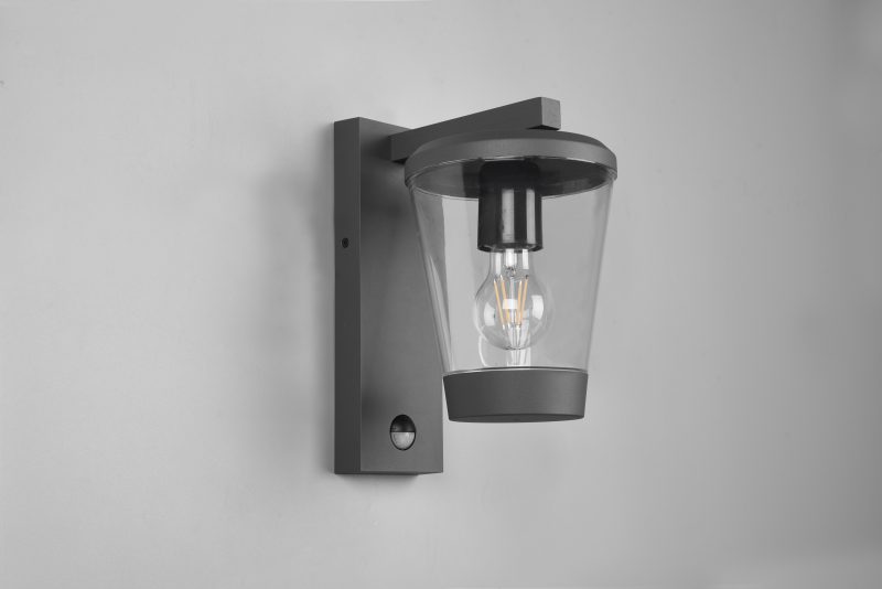 Antracietkleurige wandlamp trechtervorm sensor Cavado - Afbeelding 5