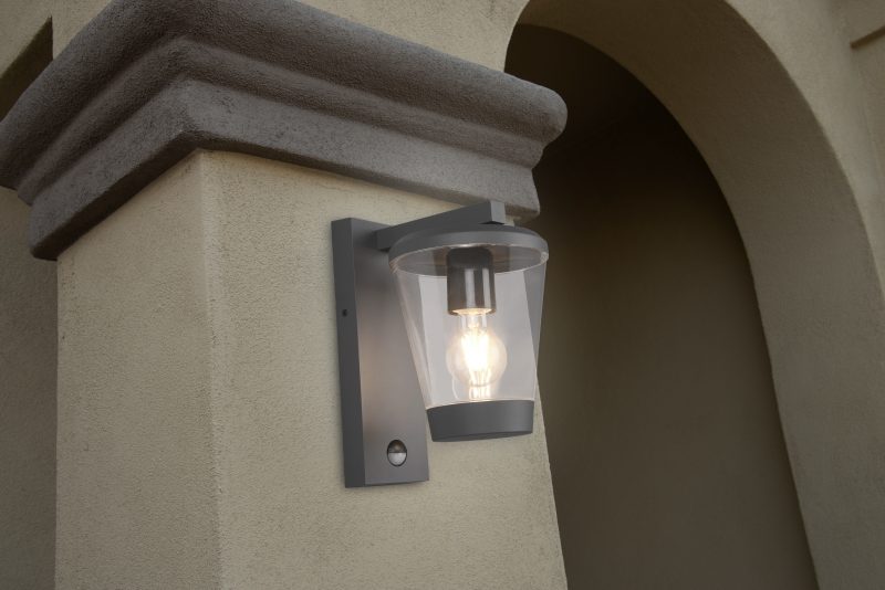 Antracietkleurige wandlamp trechtervorm sensor Cavado - Afbeelding 6